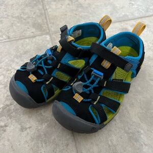 Keen Kids' Black and Blue Outdoor Sandals